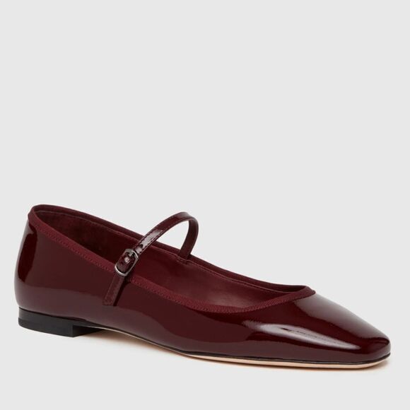 PAIGE | Jolie Ballet Flat in Oxblood Patent Leather Size 9.5 - Picture 1 of 7